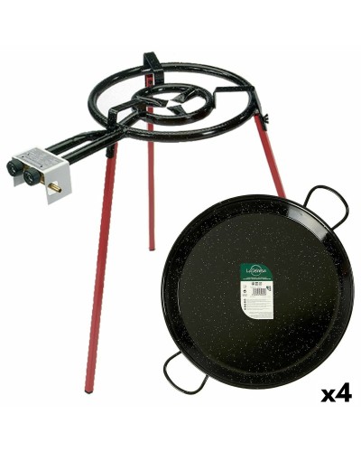 Paellero de Gas Ø 46cm - Set 4 Unidades Metal - Ideal para Paella Perfecta
