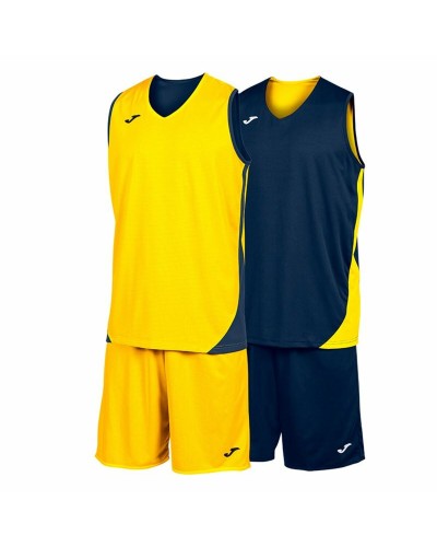 Träningskläder, Vuxen Joma Sport Kansas Gul Multicolour Marinblå 2 Delar