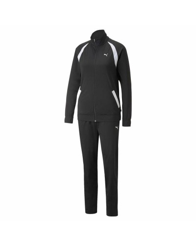 Puma Damen Trainingsanzug Classic Tricot 2-teilig - Sportlich Lässig - Schwarz/Weiß
