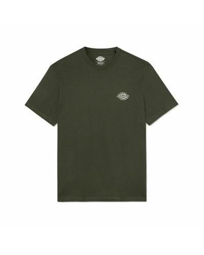 Dickies Holtville Camiseta Hombre Verde - Manga Corta, Algodón Resistente - Trabajo/Casual

