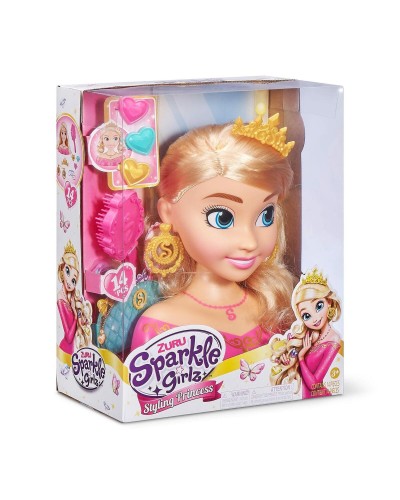 Sparkle Girlz Bambola da Pettinare 23cm - Capelli Lunghi e Accessori
