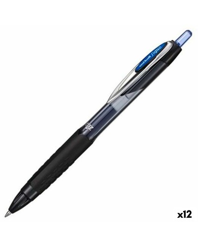 Uni-Ball Signo 207 Stylo Gel Bleu 0.7mm - Écriture Fluide (Lot de 12)
