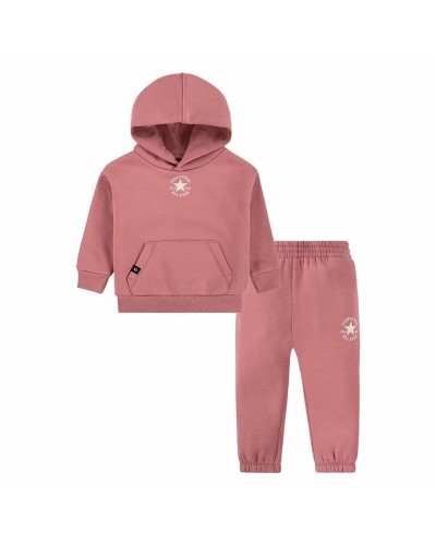 Sportsoutfit voor baby Converse Sustainable Core Po Night Flamingo Roze Pasgeborene 2 Onderdelen
