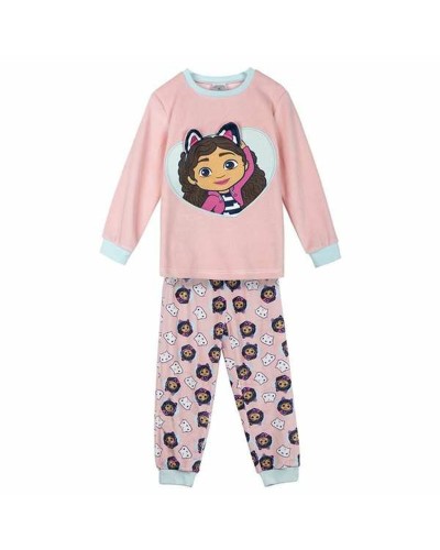 Pigiama Bambina Gabby's Dollhouse Rosa - Cotone Morbido - Taglie Varie
