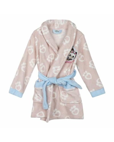 Bademantel Mädchen Gabby's Dollhouse Rosa - Flauschiges Fleece, Warm und Bequem
