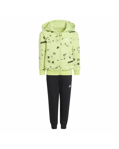 Joggingpak voor kinderen Adidas Lk Bluv Q3 Groen 2 Onderdelen