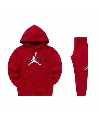 Jordan Ensemble de Sport Enfant Rouge - Tenue Durable 2 Pièces

