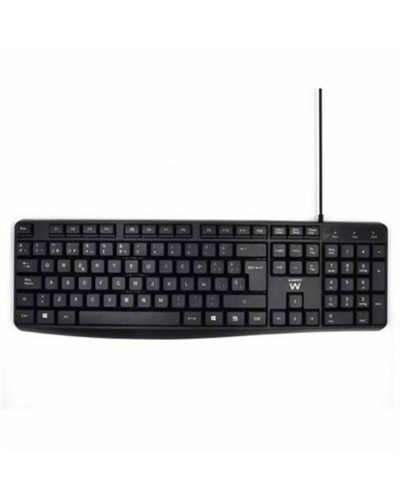 Ewent EW3001 Clavier QWERTY Espagnol - Noir - Ergonomique
