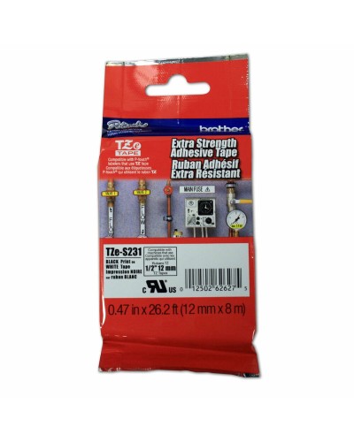 Originele inkt cartridge Brother TZES231 Zwart Zwart/Wit