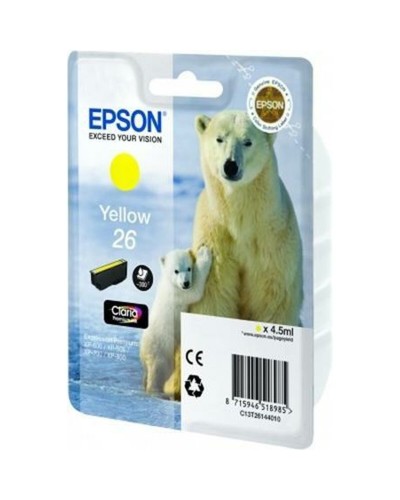 Epson 26 Amarillo Original - Cartucho de Tinta de Alta Calidad
