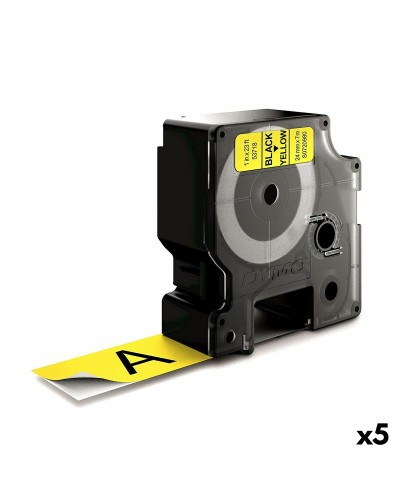 Dymo D1 Laminierband 24mm Schwarz auf Gelb - LabelManager (5 Stk.)
