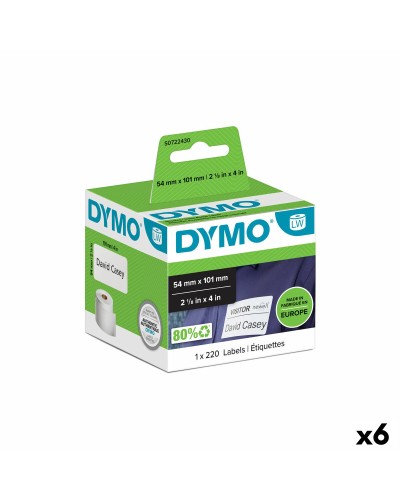 Tulostintarrat Dymo 99014 54 x 101 mm LabelWriter™ Valkoinen Musta (6 osaa)