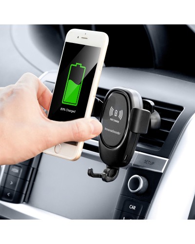 InnovaGoods Supporto Auto Cellulare con Ricarica Wireless - Porta Smartphone
