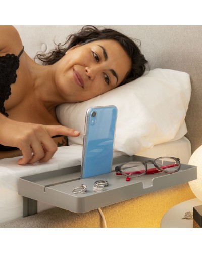 InnovaGoods Bedten: Ripiano Universale Letto, Comodino da Agganciare, Salvaspazio
