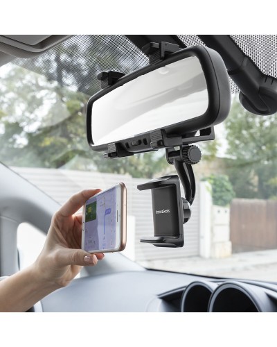 InnovaGoods Adjustable Rearview Mirror Car Smartphone Holder
