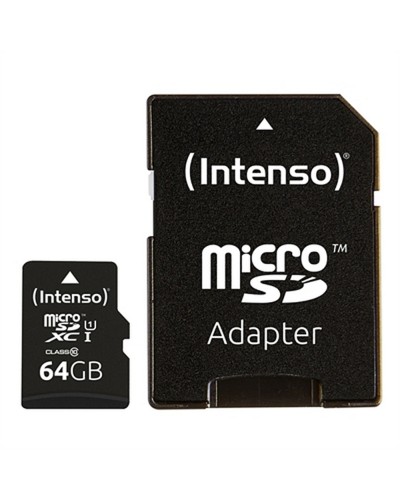 Intenso Micro SD 64GB UHS-I XC Premium Black + Adapter - Fast Memory

