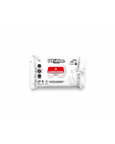 Lingettes Nettoyantes Chlorhexidine Porrini pour Chiens et Chats - 40 Unités
