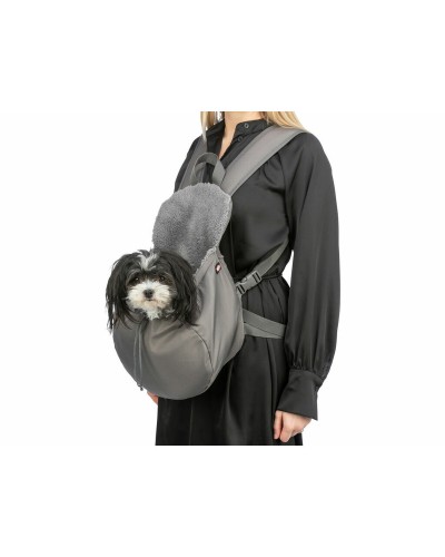 Trixie Molly Pet Carrier Backpack - Grey, 25x38x17cm - Comfortable and Safe
