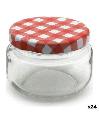 Mediterranean Glass Decorative Vase 7x7x5.5 cm - Set of 24 Pieces
