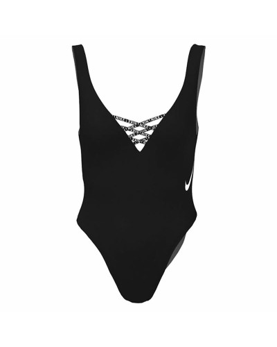 Nike Traje de Baño Mujer Espalda en U Negro - Bañador Deportivo de Rendimiento
