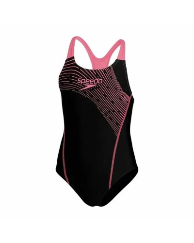 Speedo Girls' Medalist Swimsuit Black - Training and Pool Swimsuit

