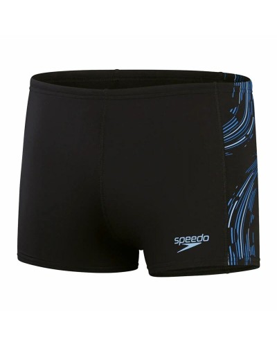 Speedo Bañador Negro Hombre - Traje de Baño Deportivo Secado Rápido
