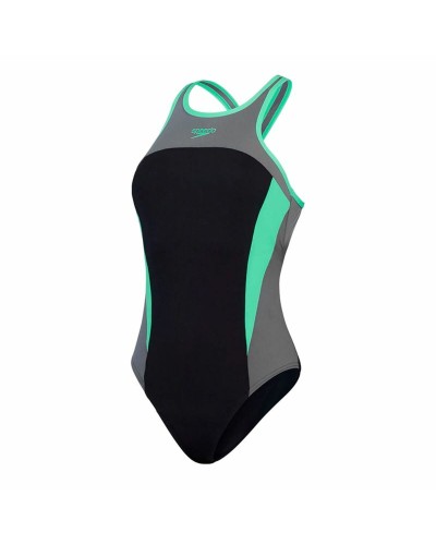 Speedo Costume Donna High Neck Splice Cross Verde - Swimsuit Sportivo
