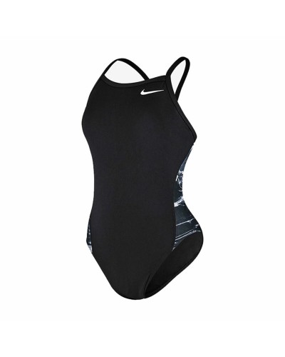 Nike Women's Racerback Swimsuit Black - Sporty Swimsuit
