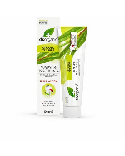 Dr.Organic Tea Tree Antibacterial Toothpaste - 100ml - Natural Oral Hygiene
