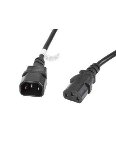Lanberg Stromkabel Schwarz - Italienischer VDE-Stecker - PC, Monitor, TV
