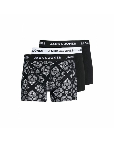 Bóxer Hombre Jack & Jones Jacparis Trunks Negro - Algodón Elástico Confort
