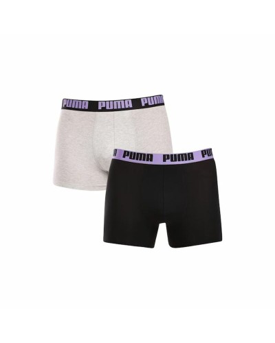 Puma Boxer Homme Gris - Coton Stretch - Confort Quotidien
