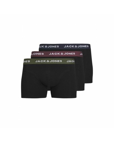 Jack & Jones Boxer Uomo Nero: Jacaron Solid Trunks - Cotone Elasticizzato

