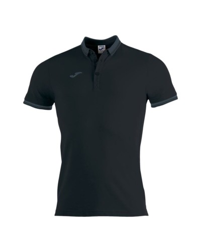 Polo Uomo Joma Sport Bali II Nera - Maniche Corte Traspirante

