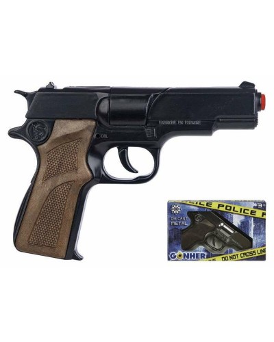 Pistol för Smällare Gonher Svart Polis