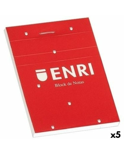 Muistio ENRI Punainen A4 80 Levyt 4 mm (5 osaa)