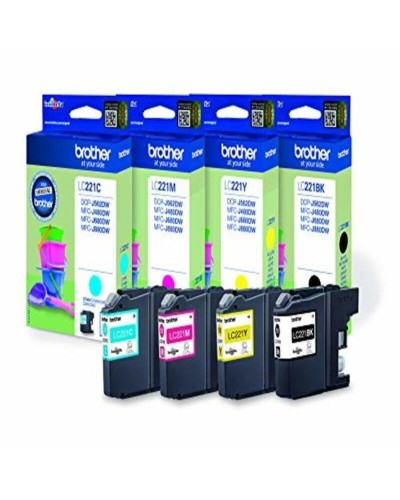 Brother LC221VALBP Genuine Ink Cartridge - White - Standard Yield
