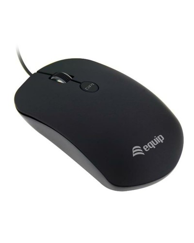 Ergonomic USB Optical Mouse - Black - For PC and Laptop
