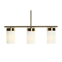 Plafondlamp DKD Home Decor Wit Gouden Metaal Kristal 60 x 15 x 25 cm