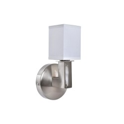 Vägglampa DKD Home Decor Silvrig Metall Polyester Vit 220 V 40 W (12 x 10 x 22 cm)