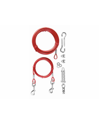 Trixie Guinzaglio Lungo per Cani 15m Rosso - Addestramento & Passeggio
