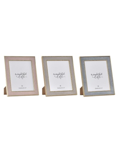 DKD Home Decor Bilderrahmen Kristall Holz MDF 26x31cm (3 Einheiten)
