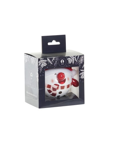 Bola de Navidad DKD Home Decor Rojo Blanco PVC Muñeco de Nieve (3 Unidades)