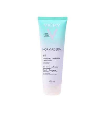 Vichy Normaderm 3 en 1 Exfoliante Facial Purificante (125ml) - Pieles con Imperfecciones
