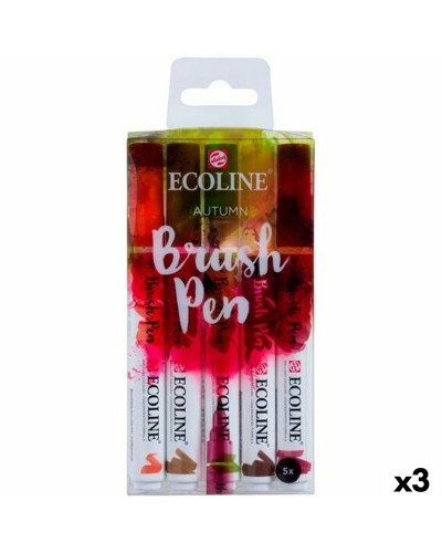 Talens Ecoline: Pennarelli Acquerellabili - Set 3 Pz, Punta Fine, Design
