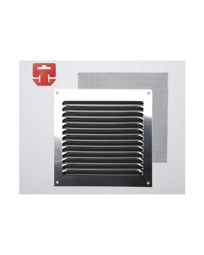 Grille Fepre Moustiquaire en Acier Inoxydable Chromé - 15 x 15 cm
