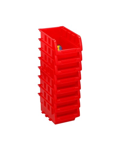 Kinzo Stapelboxen Set Rot 12 x 10 cm aus Polypropylen (8 Stück)
