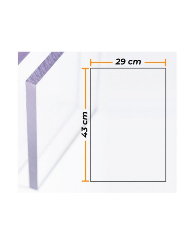 Compossar Unterscheidungsmerkmal Transparentes Polycarbonat 4 mm (29 x 43 cm) für Beschilderung und Signale
