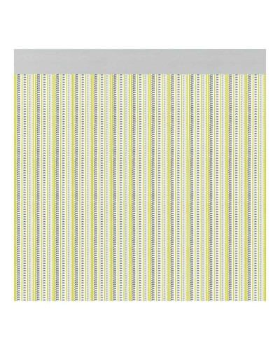 Acudam Brescia Seitenmarkise für den Außenbereich aus PVC mit Aluminiumrahmen, Gelb, 90 x 210 cm
