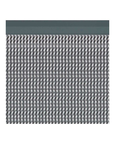 Verho Acudam Manacor Ovet Hopeinen Ulkopuoli PVC Alumiini 90 x 210 cm